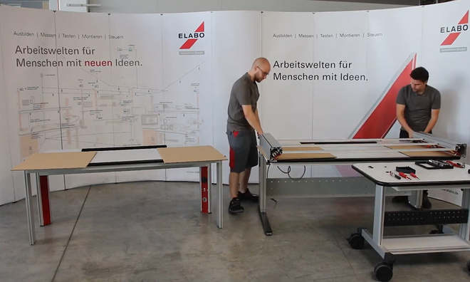 Quick transformation into a height-adjustable workplace